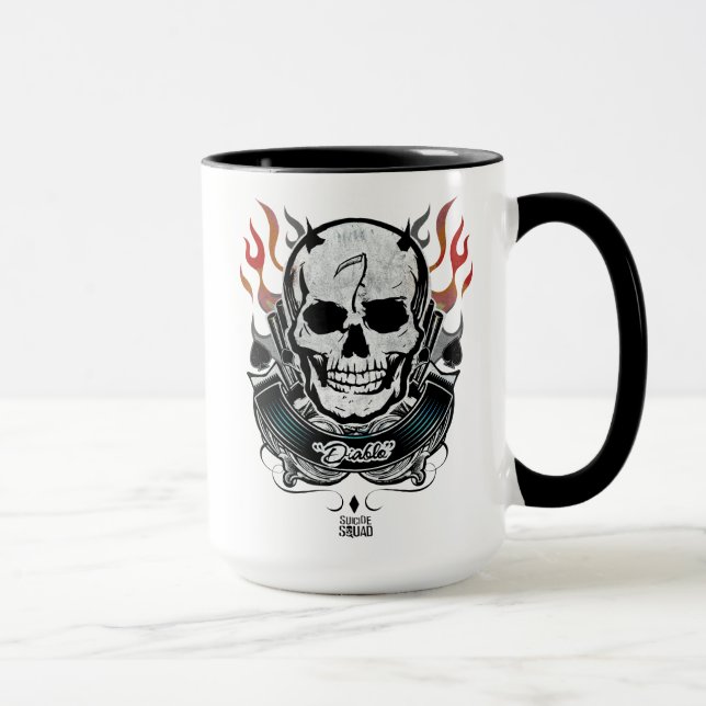 Suicide Squad | Diablo Skull & Flames Tattoo Art Mug (Right)