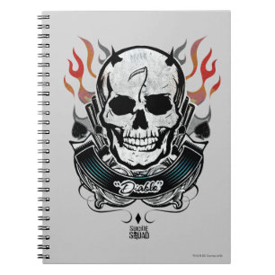 Suicide Squad   Diablo Skull & Flames Tattoo Art Notebook