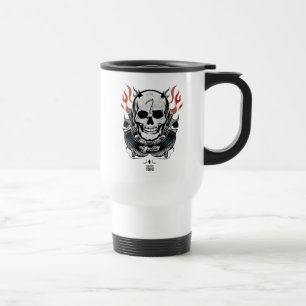 Suicide Squad Diablo Skull & Flames Tattoo Art Travel Mug