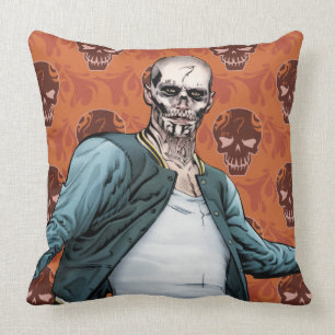 Suicide Squad   El Diablo Comic Book Art Throw Pillow