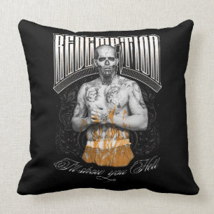 Suicide Squad   El Diablo "Redemption" Tattoo Throw Pillow