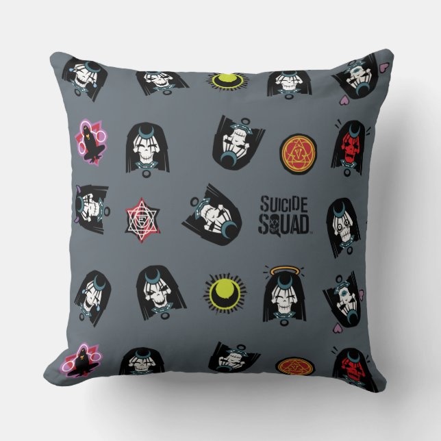 Suicide Squad | Enchantress Emoji Pattern Throw Pillow (Front)