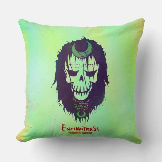 Suicide Squad | Enchantress Head Icon Throw Pillow (Front)