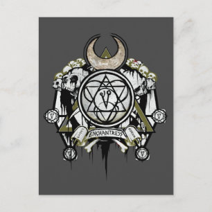 Suicide Squad Enchantress Symbols Tattoo Art Postcard