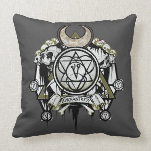 Suicide Squad   Enchantress Symbols Tattoo Art Throw Pillow