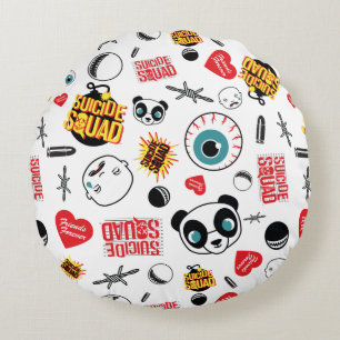 Suicide Squad   Friends Forever Pattern Round Pillow