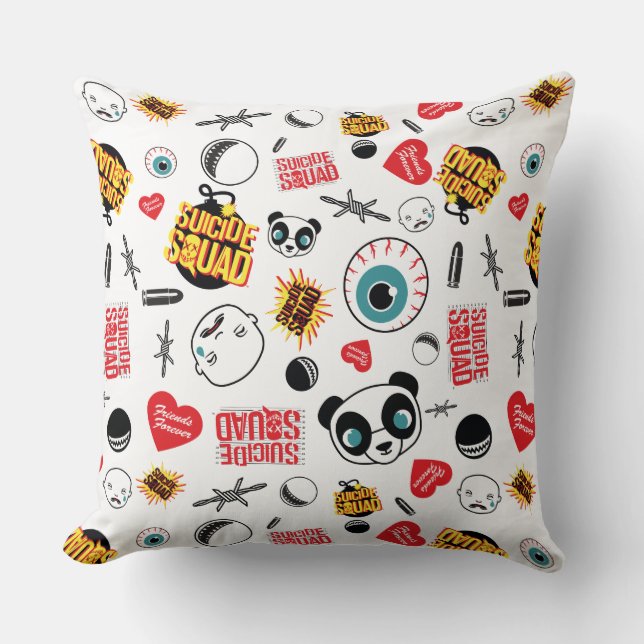 Suicide Squad | Friends Forever Pattern Throw Pillow (Front)