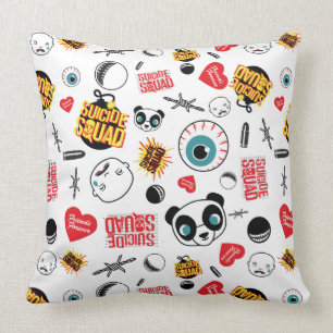 Suicide Squad Friends Forever Pattern Throw Pillow