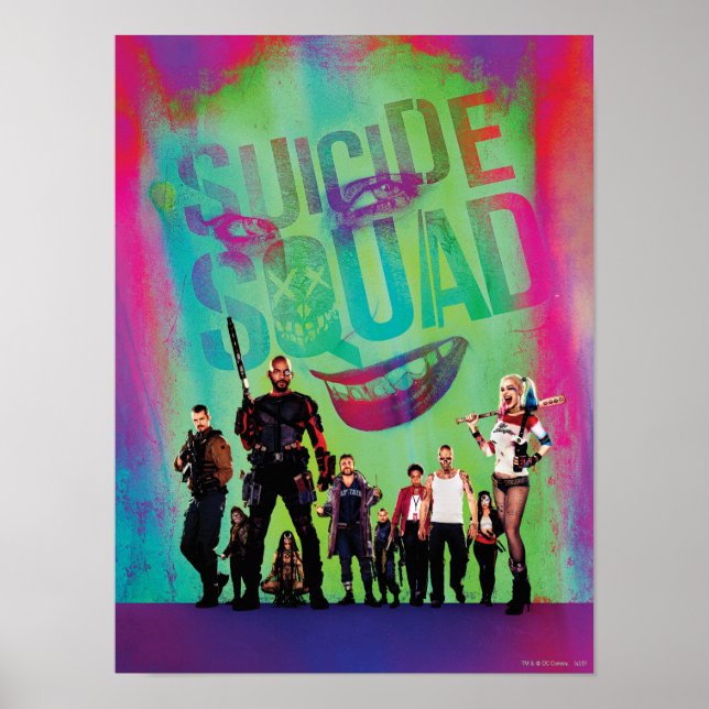 Suicide Squad | Green Joker & Squad Movie Poster (Front)