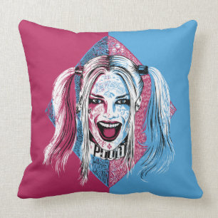Suicide Squad Harley Laugh Throw Pillow