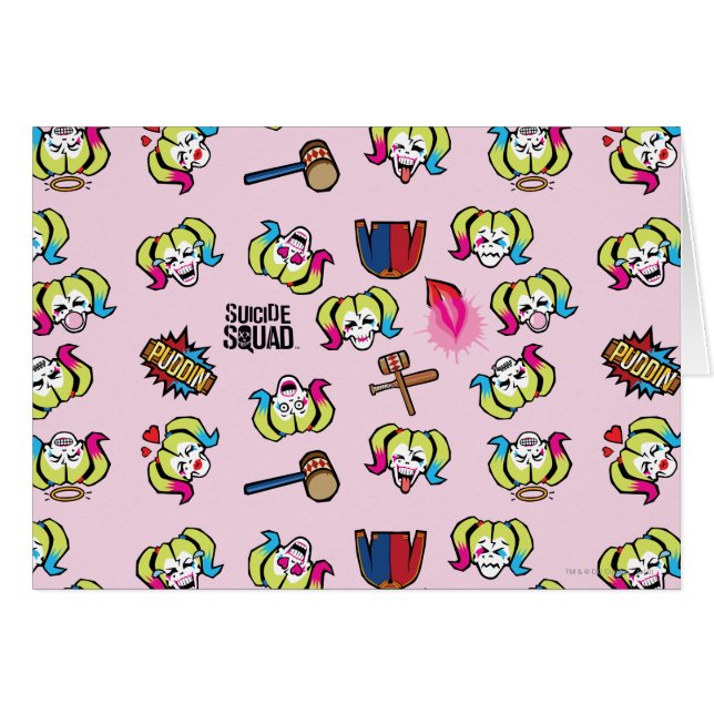 Suicide Squad | Harley Quinn Emoji Pattern (Front Horizontal)