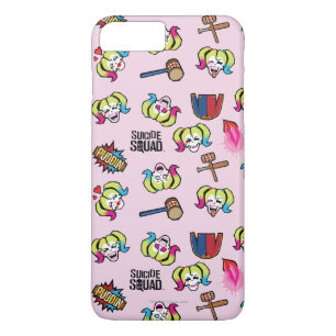 Suicide Squad Harley Quinn Emoji Pattern iPhone 8 Plus/7 Plus Case