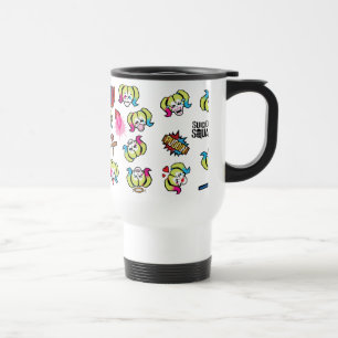 Suicide Squad   Harley Quinn Emoji Pattern Travel Mug