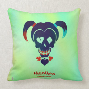 Suicide Squad   Harley Quinn Head Icon Throw Pillow