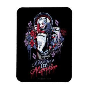 Suicide Squad   Harley Quinn Inked Graffiti Magnet