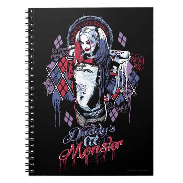Suicide Squad | Harley Quinn Inked Graffiti Notebook (Front)