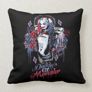Suicide Squad   Harley Quinn Inked Graffiti Throw Pillow