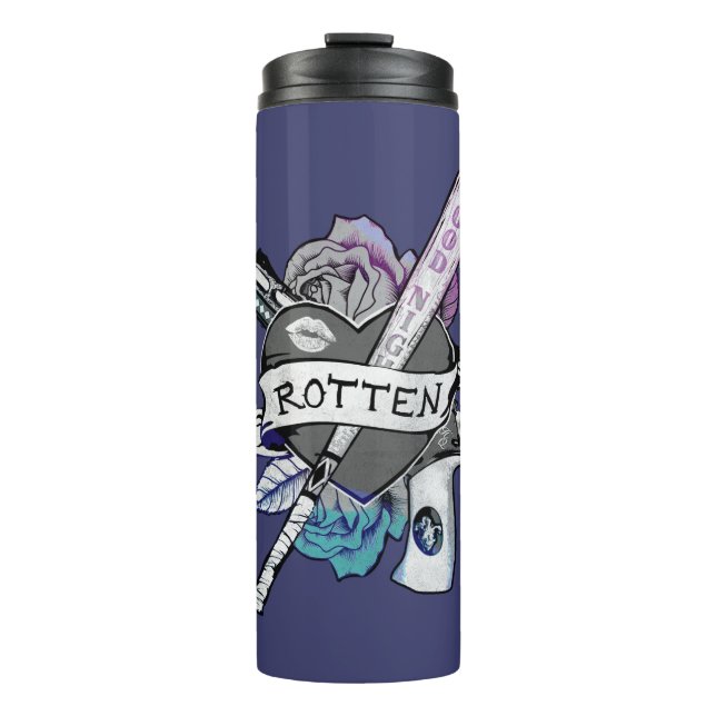 Suicide Squad | Harley Quinn "Rotten" Tattoo Art Thermal Tumbler (Front)