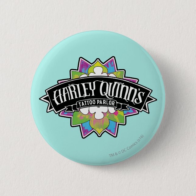 Suicide Squad | Harley Quinn's Tattoo Parlour 2 Inch Round Button (Front)