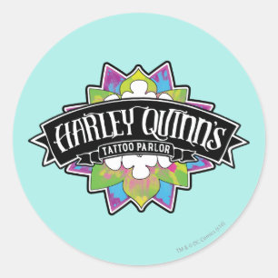 Suicide Squad   Harley Quinn's Tattoo Parlour Classic Round Sticker