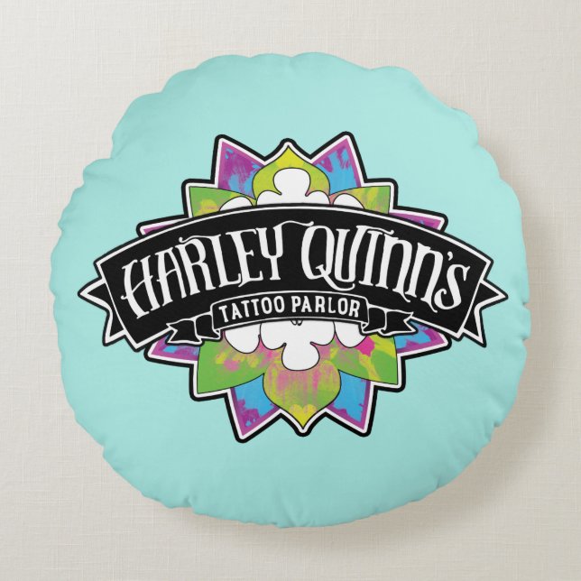 Suicide Squad | Harley Quinn's Tattoo Parlour Lotu Round Pillow (Front)