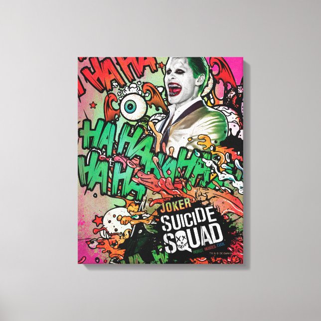 Suicide Squad | Joker Character Graffiti Canvas Print (Front)