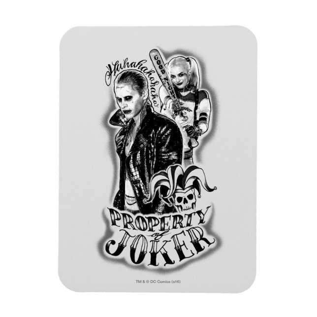Suicide Squad | Joker & Harley Airbrush Tattoo Magnet (Vertical)