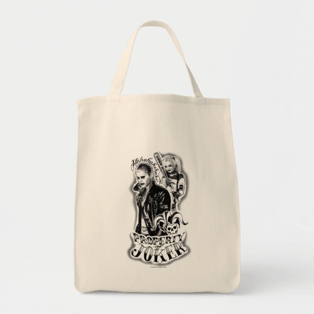 Suicide Squad | Joker & Harley Airbrush Tattoo Tote Bag (Front)