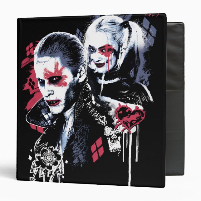 Suicide Squad | Joker & Harley Painted Graffiti Binder (Front/Inside)