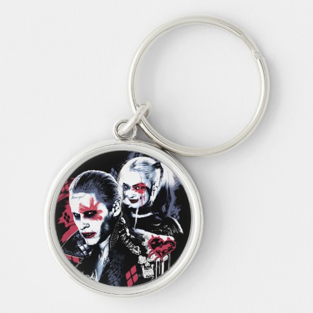 Suicide Squad | Joker & Harley Painted Graffiti Keychain (Front)