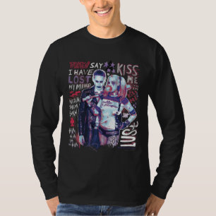 Suicide Squad Joker & Harley Typography Photo T-Shirt