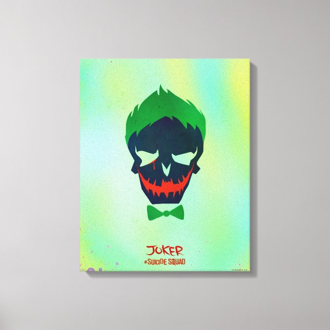 Suicide Squad | Joker Head Icon Canvas Print (Front)