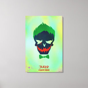 Suicide Squad   Joker Head Icon Canvas Print