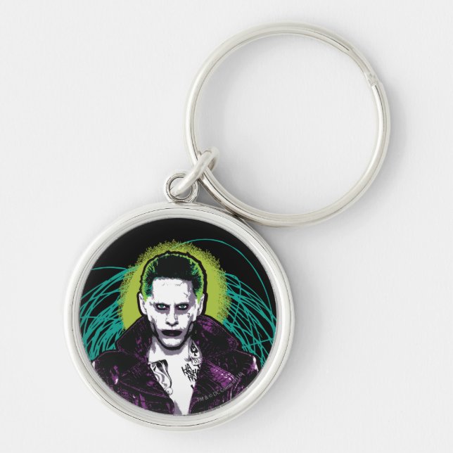 Suicide Squad | Joker Retro Rock Graphic Keychain (Front)