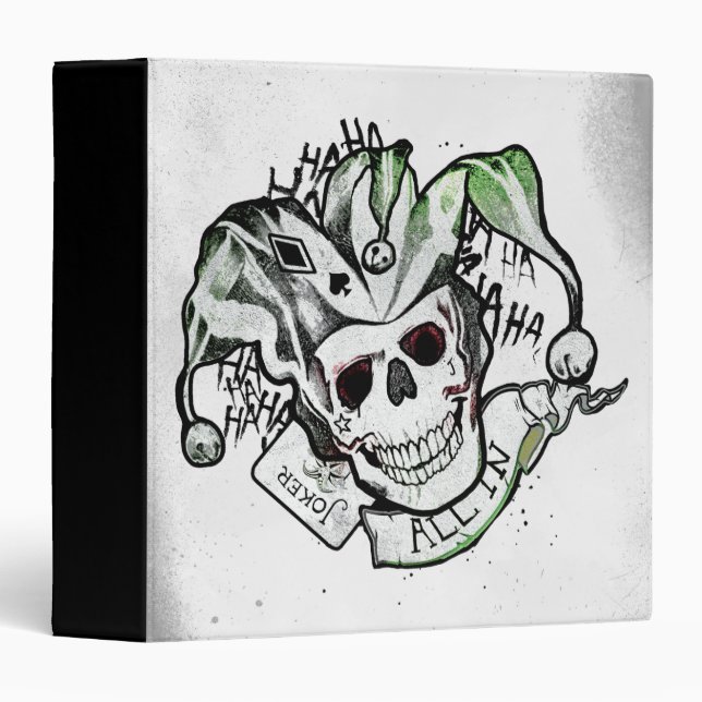 Suicide Squad | Joker Skull "All In" Tattoo Art Binder (Front/Spine)
