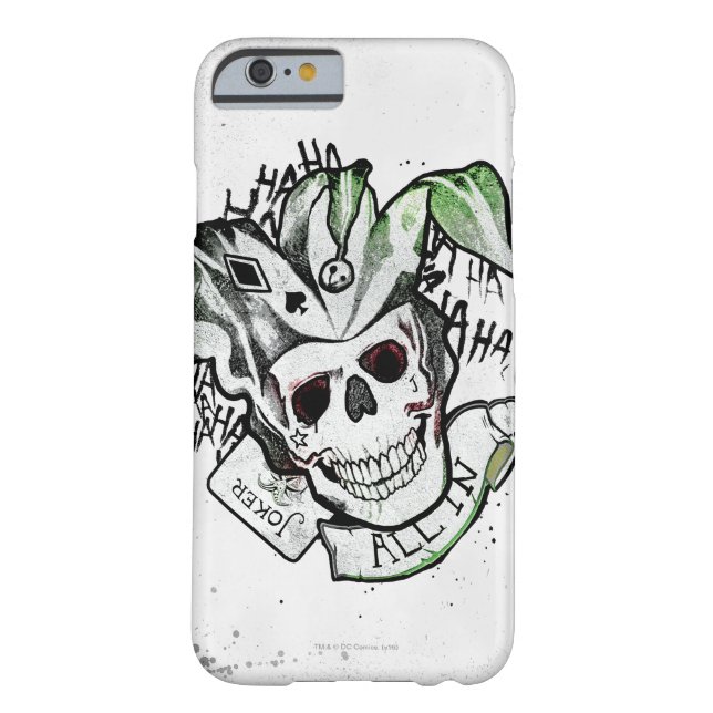 Suicide Squad | Joker Skull "All In" Tattoo Art Case-Mate iPhone Case (Back)
