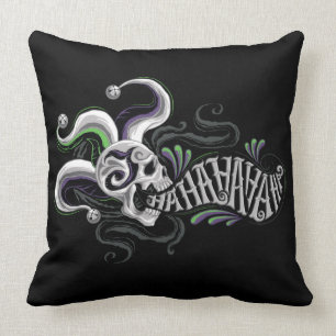 Suicide Squad   Joker Skull - Haha Throw Pillow