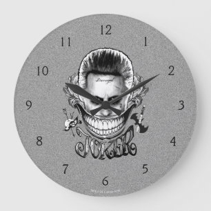 Suicide Squad Joker Smile Large Clock