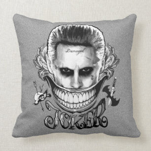 Suicide Squad Joker Smile Throw Pillow