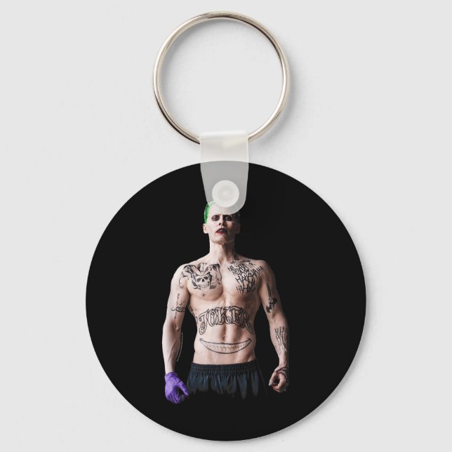 Suicide Squad Joker Stance Black  Keychain (Front)