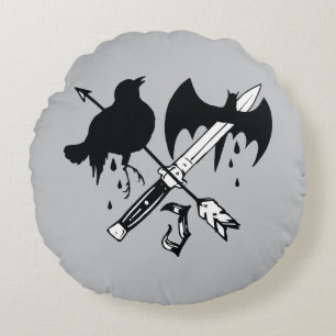 Suicide Squad   Joker Symbol Round Pillow