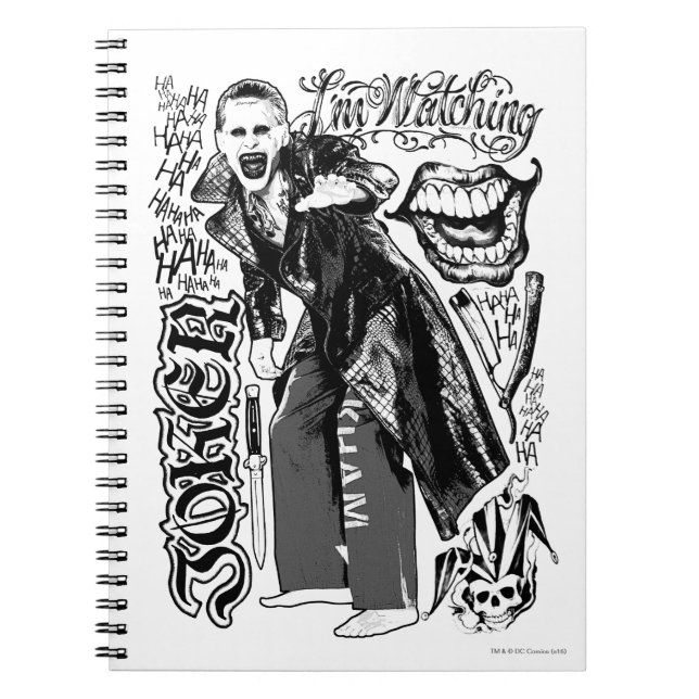 Suicide Squad | Joker Typography Photo Notebook (Front)