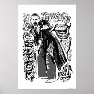 Suicide Squad   Joker Typography Photo Poster