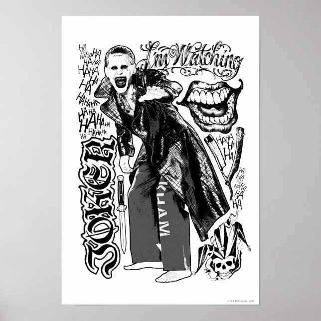 Suicide Squad | Joker Typography Photo Poster (Front)