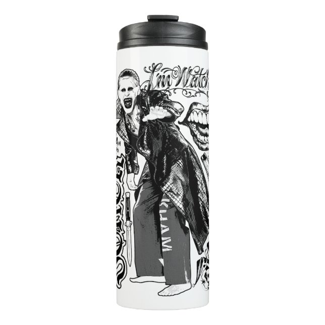 Suicide Squad | Joker Typography Photo Thermal Tumbler (Front)