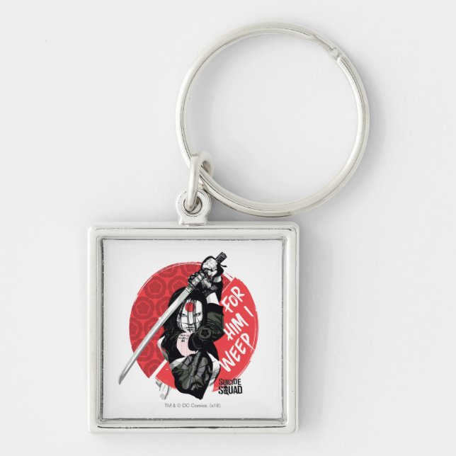 Suicide Squad | Katana "For Him I Weep" Keychain (Front)