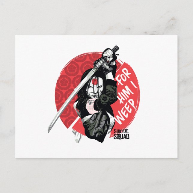 Suicide Squad | Katana "For Him I Weep" Postcard (Front)