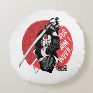 Suicide Squad   Katana "For Him I Weep" Round Pillow