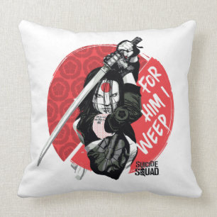 Suicide Squad   Katana "For Him I Weep" Throw Pillow