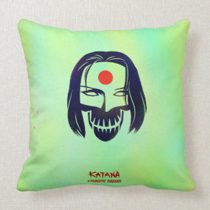 Suicide Squad   Katana Head Icon Throw Pillow